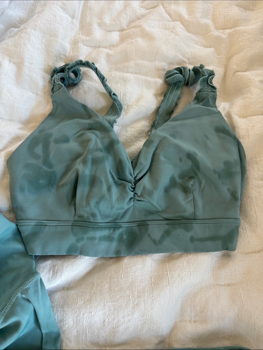 Joy lab tie dye Green Active Bralette & Leggings Set - Picture 4 of 7